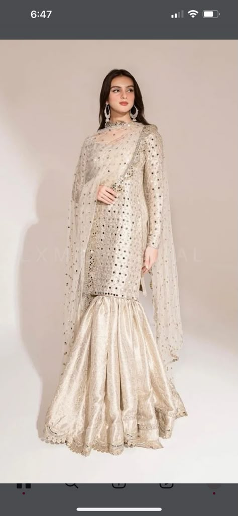 Garara Outfit, Party Wear Punjabi Suits, Punjabi Suits Design, Worst Outfits, Gharara Designs, Desi Fits, Pakistani Fancy Dresses, Pakistani Dresses Casual, Beautiful Pakistani Dresses