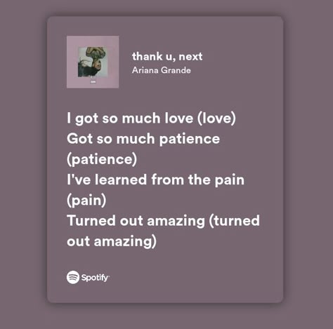 Thank You Next Lyrics, Thank U Next Lyrics, Andrea Swift, I Dont Chase, Fav Song Lyrics, Dont Chase, One Direction Dr, Healing Myself, Music My Life