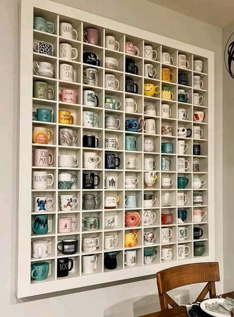 Coffee Mug Display, Mug Display, Coffee Bar Home, Deck Decorating Ideas, Deck Decorating Ideas On A Budget, Deck Decorating, Dream House Decor, Dream Home Design, Home Decor Kitchen