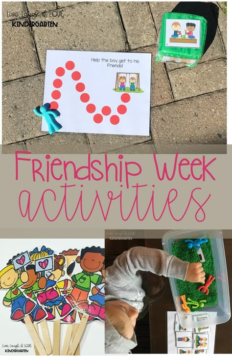 Activities to do with your class during Friendship Week.  Activities for math, literacy, and social studies!  Friendship week freebies! Friendship Week Activities, Friendship Theme Preschool, Friendship Preschool Crafts, Friendship Preschool, Friendship Activities Preschool, Preschool Friendship, Friendship Week, Friendship Crafts, Friendship Ideas