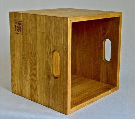 Oiled Oak LP Storage Box No metal Joinery Handcrafted for Vinyl Lovers Metal Joinery, Vinyl Lp Storage, Vinyl Record Storage Box, Vinyl Records Storage, Records Storage, Record Storage Box, Ikea Units, Record Box, Record Boxes