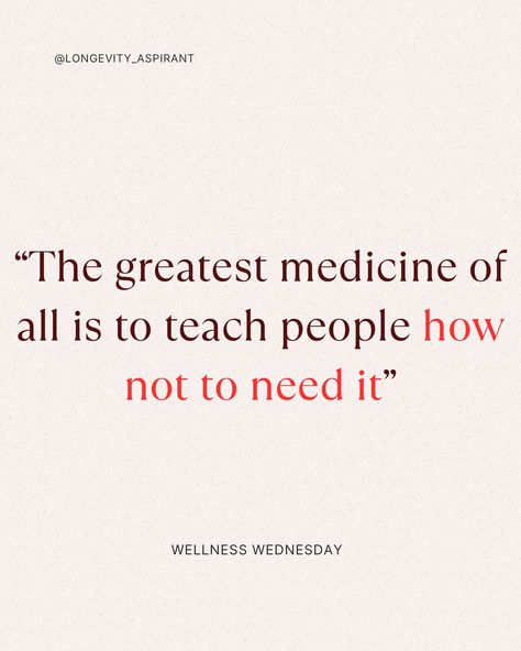 Empower yourself with knowledge and healthy habits 💪✨ True wellness isn’t about finding a quick fix, it’s about building a lifestyle that keeps you thriving naturally. 🌱 #wellnesswednesday #longevity #preventativehealth #naturalhealing #holisticliving #selfcare #dailyquote #motivational #inspiration #naturalmedicine #thrive #healthyhabits #health #wellness #healthgoals #nutrition #wellnesswarrior #healthymind #healthtips #wellbeing #healthandwellness #quotes #growingyounger #extendlifesp... Functional Medicine Quotes, Longevity Quotes, Natural Health Quotes, Holistic Health Quotes, Thrive Quotes, Medicine Quotes, Medical Quotes, Motivational Inspiration, Wellness Wednesday