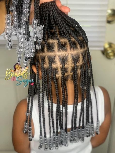 Kiddie Knotless Braids, Toddler Hair Dos, Baby Girl Hairstyle, Black Baby Girl Hairstyles, Baby Girl Hairstyles Curly, Braids And Beads, Children Hairstyles, Daughter Hairstyles, Toddler Braids