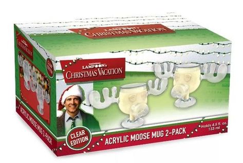 National Lampoon's Christmas Vacation Moose 2-Piece Acrylic Mug Set Moose Mugs Christmas Vacation, National Lampoons Christmas Decor, Griswalds Christmas Party, Christmas Vacation Themed Party, Christmas Vacation Decorations, Griswold Christmas Party, Christmas Vacation Costumes, Christmas Vacation Moose Mugs, National Lampoons Christmas Vacation Movie