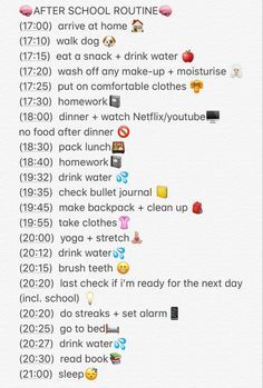 To Do List Ideas For School, To Do List Ideas School, Evening Routine After School, To Do List After School, Productive Things To Do After School, Evening School Routine, Detailed Morning Routine, Homework List Aesthetic, School Evening Routine