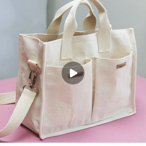 How To Make Tote Bags Diy, How To Sew Bag, How To Make Tote Bags, Fabric Bag Packaging, How To Sew A Tote Bag, How To Make A Tote Bag, Diy Tote Bag Pattern, Diy Canvas Tote Bag, Sewing Bags Diy