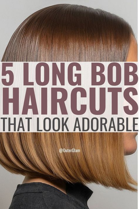 Whether you're contemplating a fresh look or simply seeking hair inspiration, navigating the world of long bob haircuts can be overwhelming. If you wish to find that perfect adorable long bob style that suits you best, this compilation is for you. Discover five stunning long bob haircuts that are sure to elevate your style game effortlessly. Long Bob Volume Hair, Rounded Bob Haircut For Fine Hair, Long Messy Bob Hairstyles, Best Bob For Long Face, Back View Bob Haircut, Long Bob With Long Layers, Layered Long Bob Hairstyles With Bangs, Inverted Long Bob With Bangs, Inverted Bob Haircuts Shoulder Length