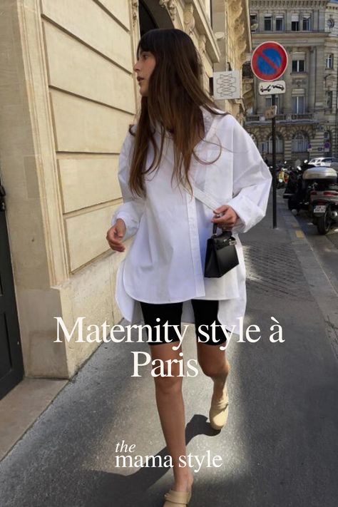 Discover chic maternity wear infused with Parisian flair. Elevate your pregnancy style effortlessly with our French-inspired pieces, combining comfort and elegance for every stage of your journey. Maternity Style Inspiration, Stylish Outfits Pregnant, Cool Pregnant Style, Cute Maternity Looks, H&m Maternity Outfits, Work Outfits Women Maternity, Cara Loren Pregnant, Maternity Outfit Vacation, Casual Chic Maternity Outfits