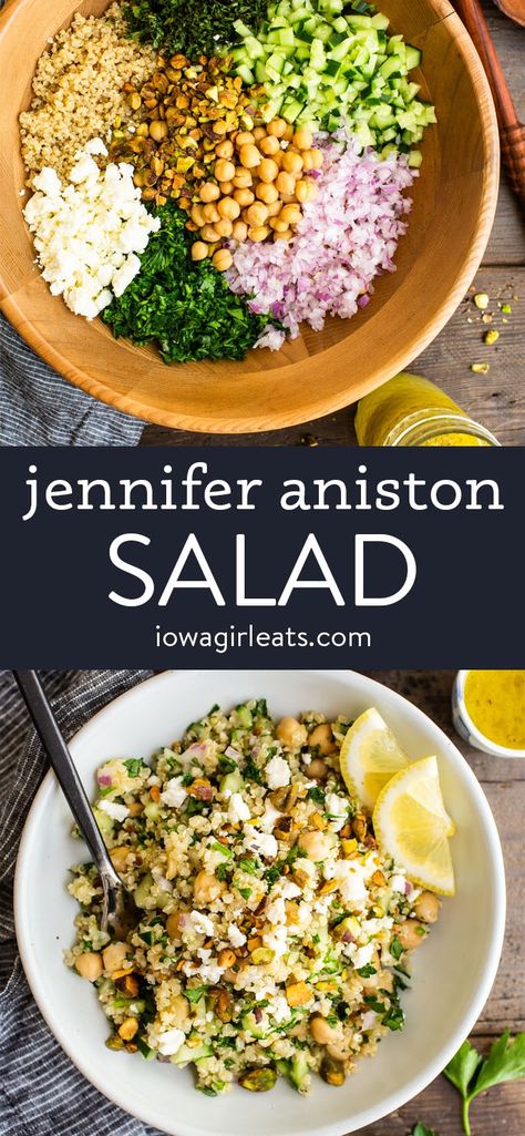 Jennifer Aniston Salad - Fresh and Gluten Free Jennifer Aniston Salad, Aniston Salad, Gluten Free Salads, Salad Pasta, Dinner Healthy, God Mat, Diet Vegetarian, Health Dinner Recipes, Mediterranean Diet Recipes