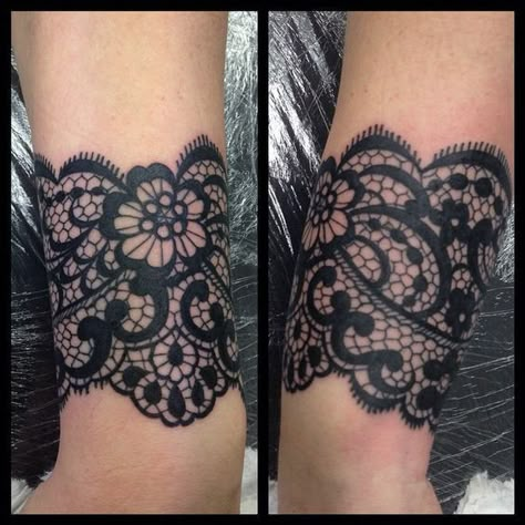 Black Lace Tattoo, Lace Tattoos, Pattern Tattoos, Wedding Band Tattoo, Tattoo Band, Lace Tattoo Design, Armband Tattoos, Muster Tattoos, Inspiration Tattoos