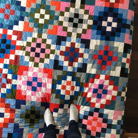 Checkered Garden, Monochromatic Quilt, Fox Quilt, Granny Square Quilt, Heirloom Quilt, Garden Quilt, Scrappy Quilt, My Bed, Quilting Techniques