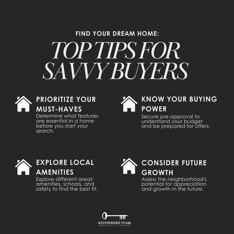 Unlock the secrets to smart home buying with these top tips! Whether you're a first-time buyer, seasoned homeowner, or investor, these expert insights will guide you through the process with confidence. 🏠💡 #HomeBuying #RealEstateTips Contact Us! Call - 225.408.5932 Email - keyfindersteam@gmail.com Visit - www.thekeyfinders.com #keyfindersteamrealty #batonrougerealestate home for sale, apartment for sale, investment real estate, baton rouge, greater baton rouge area Real Estate Q And A, Buyer Tips Real Estate, Home Buyer Tips, Key Finder, Real Estate Advice, Apartment For Sale, Real Estate Tips, Post Ideas, Home Ownership