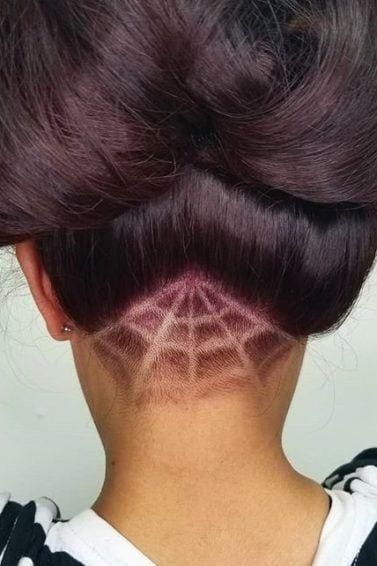 Halloween Undercut, Undercut Ideas, Undercut Hair Designs, Under Cut, Undercut Hairstyles Women, Undercut Hair, Undercut Long Hair, Undercut Designs, Shaved Hair Designs