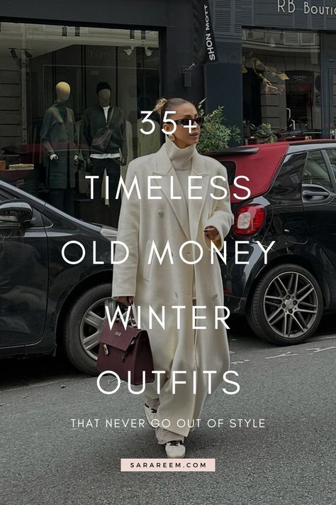 Looking for Old Money Winter Outfit ideas? Discover elegant, timeless, and classy outfit inspiration for women that captures the quiet luxury aesthetic. From chic coats to sophisticated skirts, these casual yet refined looks are perfect for winter 2024 and 2025. Embrace a wardrobe of effortless elegance with these old money winter outfits that blend style and warmth. #OldMoney #WinterOutfits #TimelessStyle #OutfitIdeas #ClassyFashion Outfits For Women Over 35 Ideas, Smart Casual Lunch Outfit Winter, Outfits For Winter Streetwear, Winter Casual Chic Outfit For Women, Old Money Winter Women Outfits, Fashion Outfits Winter 2024 2025, Winter 2024 Outfit Ideas, Winter Old Money Outfit Women, Elevated Fashion Looks