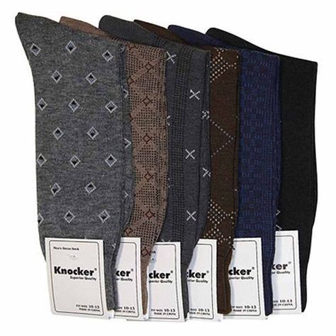 Knocker Men's Assorted 6 Pack Designed Dress Socks Size 10-13 at Amazon Men��’s Clothing store: Mens Pattern, Mens Socks Fashion, Luxury Socks, Socks Style, Socks Design, Argyle Socks, Work Socks, Mens Dress Socks, Socks Pattern