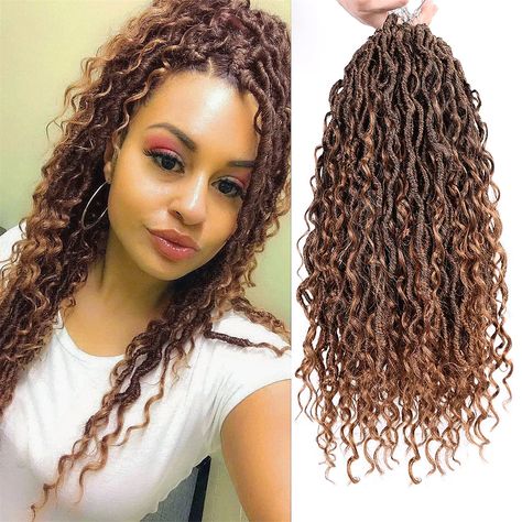 Curly Faux Locs Crochet, Goddess Locs Crochet, Curly Faux Locs, Faux Locs Crochet, Locs Crochet, Hair For Black Women, Goddess Locs, Crochet Hair, Faux Locs