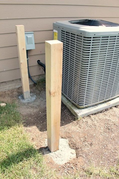 DIY AC Unit Cover - Concrete Diy Ac Unit Cover, Diy Ac Unit, Ac Unit Cover, Diy Ac, Ac Cover, Front Porch Ideas Australia, Front Porch Ideas Curb Appeal, Front Porch Ideas For Mobile Homes, Patio Diy