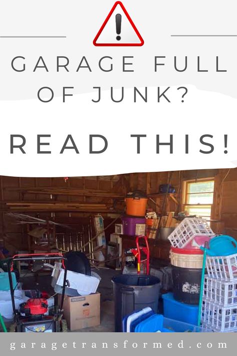 Time to declutter your garage? 🏠🗑️ We'll guide you through a major clean-up. Learn how to identify and get rid of unnecessary items cluttering your space. Our practical tips help you make quick decisions on what stays and what goes, transforming your garage from a junk haven to a tidy, organized area. Perfect for those ready for a fresh start. #GarageDecluttering #HomeOrganization 🛠️🧹 Click to start your decluttering journey and reclaim your garage space!" How To Declutter Your Garage, How To Clean Out Your Garage, Cleaning Garage Clutter, How To Clean A Garage, Garage Cleaning Tips, Garage Decluttering Ideas, Organizing The Garage, Garage Clean Out, Garage Clean Out Tips