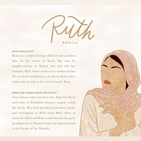 Bible Typography, Holy Girl Aesthetic, Christian Woman Aesthetic, Ruth Bible Study, Confident Lady, Ruth Bible, Daily Grace Co, Women In The Bible, Womens Bible