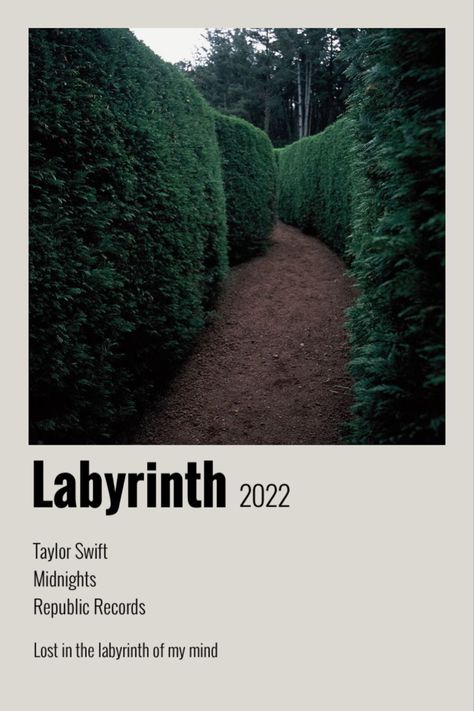 Labyrinth Aesthetic Taylor Swift, Taylor Swift Midnights Poster, Labyrinth Taylor Swift, Polaroid Songs, Sour Aesthetic, Labyrinth Poster, Taylor Swift Discography, Song Posters, Collage Pics