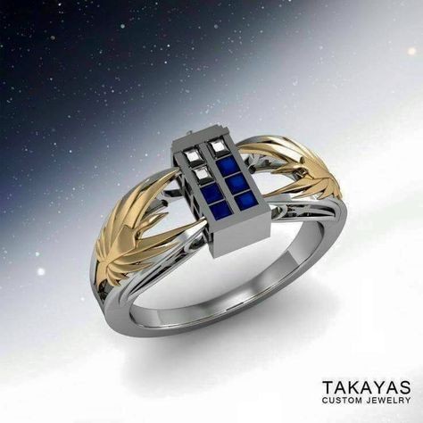 Tardis Ring, Doctor Who Ring, Doctor Who Wedding, Geeky Jewellery, Geek Jewelry, Doctor Who Tardis, Nerd Love, Geek Life, Torchwood