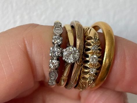 What Can I Do With My Old Family Wedding Rings? — Legacy Necklaces Made From Old Wedding Rings, Redesign Diamond Ring, Repurpose Old Rings Ideas, Necklace Made From Wedding Rings, Grandmas Wedding Ring, Remake Wedding Ring, Jewelry Made From Old Wedding Rings, Heirloom Diamond Reset, Old Jewellery Redesigned