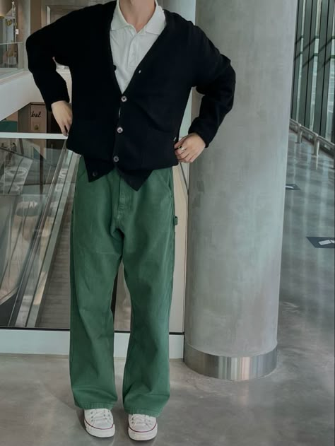 Navy Blue Cardigan Outfit Men, Black Cardigan Outfit Men, Green Trousers Outfit Men, Navy Blue Cardigan Outfit, Mens Cardigan Outfit, Green Trousers Outfit, Blue Cardigan Outfit, Black Cardigan Outfit, Trousers Outfit Men