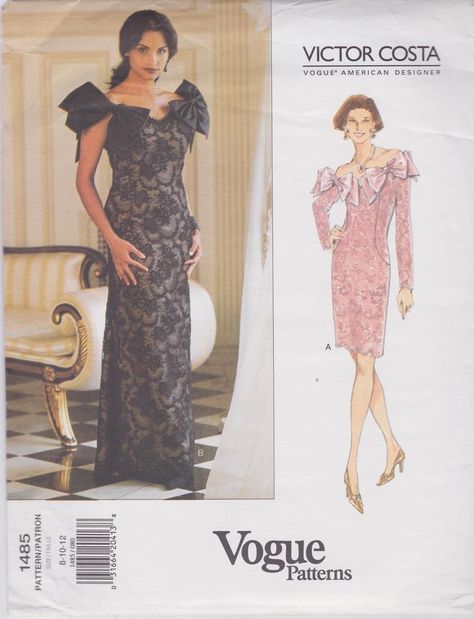 Vogue 1485 / Vintage Designer Sewing Pattern By Victor Costa / | Etsy Victor Costa Dress, Vintage Vogue Sewing Patterns, Vogue Vintage, Off Shoulder Gown, Gown Pattern, Vogue Sewing, Vogue Sewing Patterns, Vogue Patterns, Princess Seams