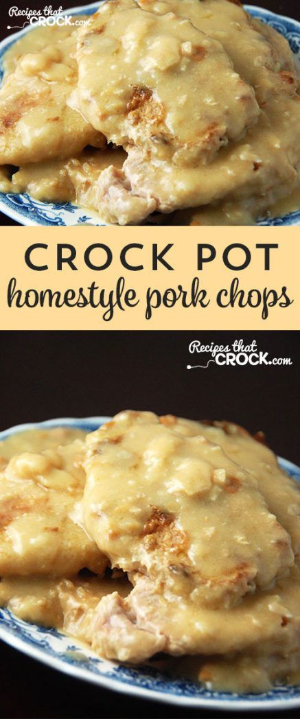 If you love pork chops with gravy, you have to try these Crock Pot Homestyle Pork Chops. Yum! Pork Chops With Gravy, Crockpot Chicken Dinners, Roast Steak, Pork Chop Recipes Crockpot, Pork Chops And Gravy, Crock Pot Food, Crockpot Pork Chops, Crockpot Ideas, Crockpot Dinners