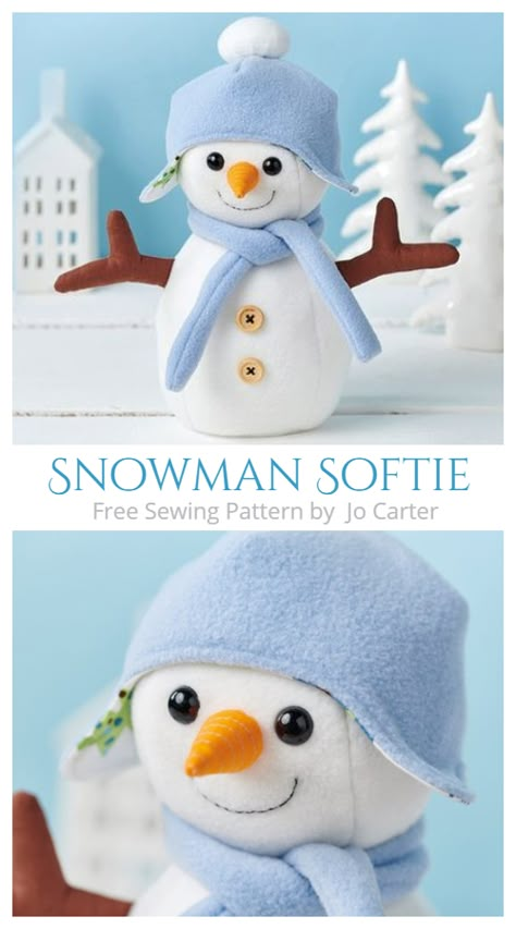 DIY Fabric Snowman Toy Free Sewing Pattern | Fabric Art DIY Fabric Snowman, Fabric Art Diy, Christmas Sewing Patterns, Sewing Christmas, Felt Snowman, Soft Toy Patterns, Toy Sewing, Free Toys, Fabric Sewing Patterns