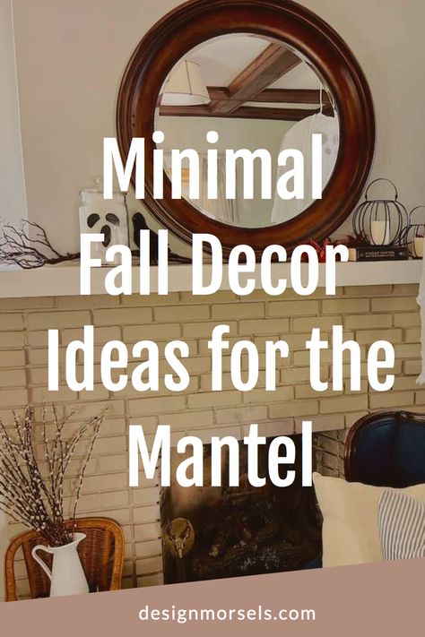 minimal fall decor ideas for the mantel Minimalist Fall Decor Ideas, Simple Fall Mantle Decor, Simple Fall Mantle, Fall Mantel Decorating Ideas, Minimal Fall Decor, Fall Fireplace Mantel, Modern Fall Decor Ideas, Minimalist Fall Decor, Fall Dining Room Table