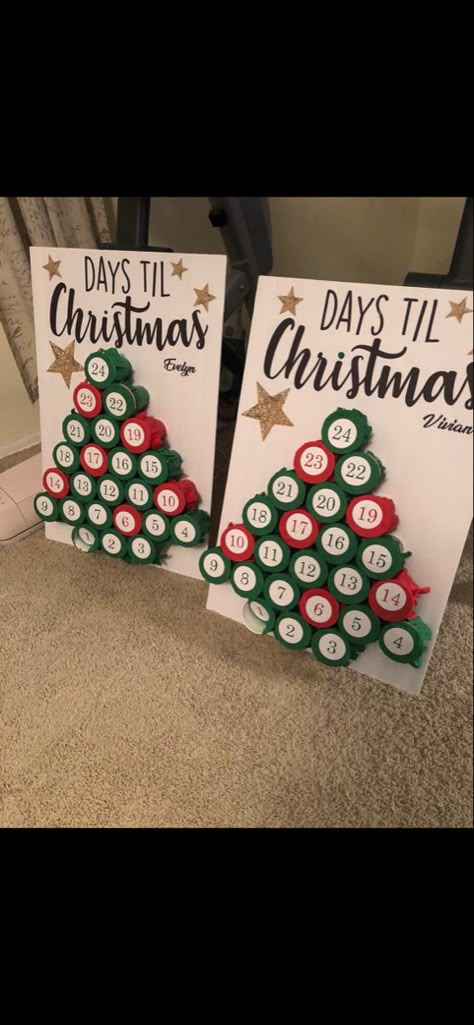 Christmas Countdown Gift Ideas, Advent Calendar Punch Out, Punch Cup Advent Calendar, Kids Christmas Countdown Craft, Homemade Christmas Countdown, Christmas Count Down Diy, Christmas Countdown Ideas Diy, Christmas Countdown Classroom, Christmas Punch Board