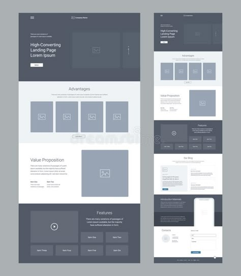 Modern Website Color Palette, Landing Page Wireframe, Website Layout Template, การออกแบบ Ui Ux, Site Design Website, Webpage Design Layout, Design De Configuration, Desain Ux, Design Sites