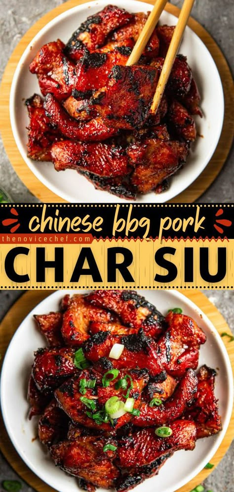 Chinese BBQ Pork – Char Siu, game day food, football party Chinese Bbq Pork Recipe, Chinese Pork Recipes, Asian Pork Recipes, The Novice Chef, Bbq Pork Recipes, Novice Chef, Chinese Bbq Pork, Homemade Chinese Food, Chinese Cooking Recipes