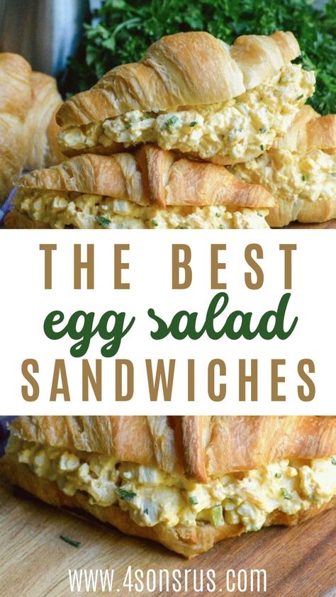 Eggs Cream Cheese, The Best Egg Salad, Classic Egg Salad Sandwich, Pork Picnic, Egg Salad Recipe Easy, Classic Egg Salad Recipe, Egg Salad Sandwich Recipe, Best Egg Salad Recipe, Armoire Bar