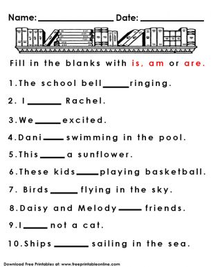 Is Am and Are Kids Worksheet Is Am Are Worksheets For Grade 2, Is Am Are, Is Am Are Worksheets Grade 1, Is And Are Worksheets, Verbo To Be, Verb To Be, English Grammar For Kids, Kids Worksheet, Grammar For Kids