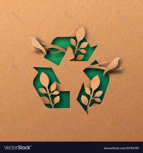 Eco Friendly Design Graphic, Pollution Pictures, Recycle Icon, Recycling Logo, Papercut Illustration, Recycle Design, Recycle Logo, Recycle Symbol, Recycle Packaging