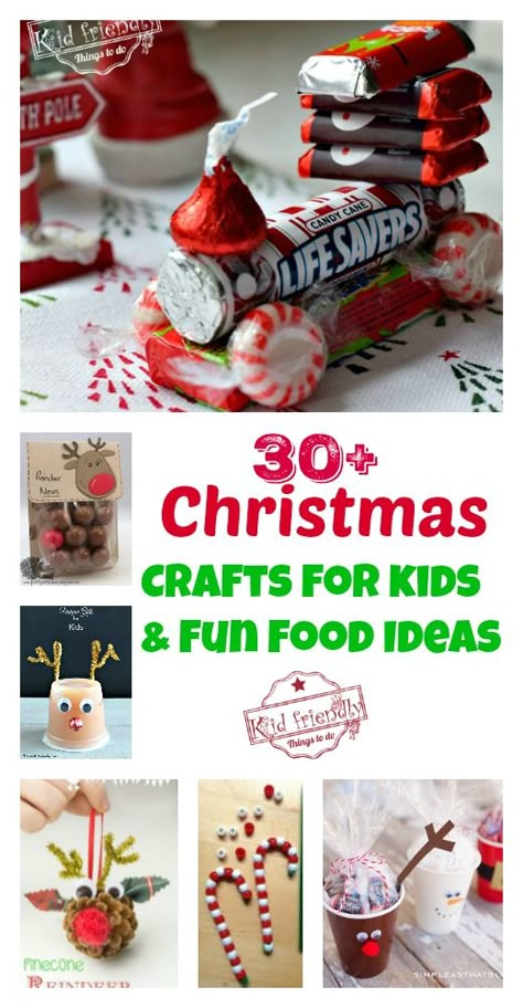 Christmas Food Crafts For Kids, Christmas Fun Food, Food Crafts For Kids, Easy Kids Christmas, Christmas Crafts Easy, Kids Food Crafts, Holiday Food Crafts, Christmas Food Crafts, Kids Christmas Crafts Easy