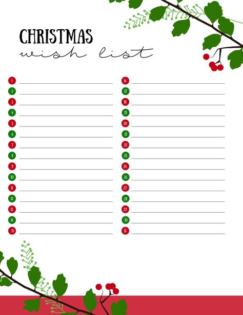 Christmas List Printable, Wish List Template, Christmas Wish List Template, Preppy Christmas List, Christmas List Template, Christmas Decoration For Kids, Christmas Checklist, Christmas Layout, Christmas To Do List