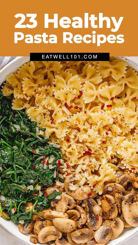 Healthy Pasta Recipes - #healthy #pasta #recipes #eatwell101 - From spinach shrimp pasta to one-pan parmesan chicken pasta, you can make these healthy pasta recipes in under 30 minutes! Spinach Shrimp Pasta, Protein Pasta Recipes, Easy Healthy Pasta Recipes, Parmesan Chicken Pasta, Low Calorie Pasta, Healthy Pasta Dishes, Pasta Lunch, Light Pasta, Healthy Chicken Pasta