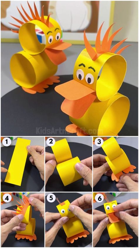 Trellis Ideas Garden, Diy Trellis Ideas, Duck Crafts, Storytime Crafts, Farm Animal Crafts, Diy Crafts Love, Paper Duck, Duck Toy, Cute Paper