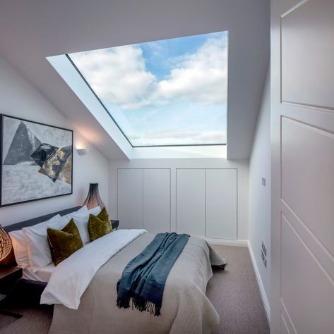 Interrobang converts London's landmark Hoover Building into apartments Skylight Bedroom, Hoover Building, Skylight Design, Building Renovation, Sanctuary Bedroom, Roof Window, Commercial Building, Residential Apartments, Luxury Apartment