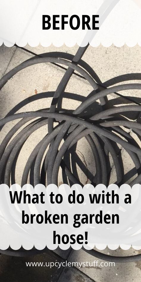 Recycled Garden Hose, Garden Tools Decor, Repurposed Junk, Recycled Garden Art, Cheap Garden, Upcycle Garden, Your Trash, Garden Junk, Garden Hoses