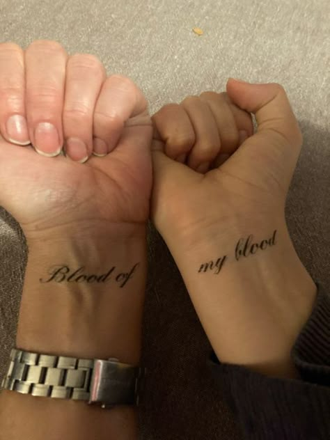 Matching Tattoos Mom Daughter, Matching Dad And Daughters Tattoo Ideas, Matching Tattoos For Dad Daughter, Matching Tattoo Best Friends, Dad And Daughters Tattoo, Matching Tattoo Mom And Daughter, Matching Tattoos Dad Daughter, Blood Tattoo Ideas, Evil Twin Tattoo