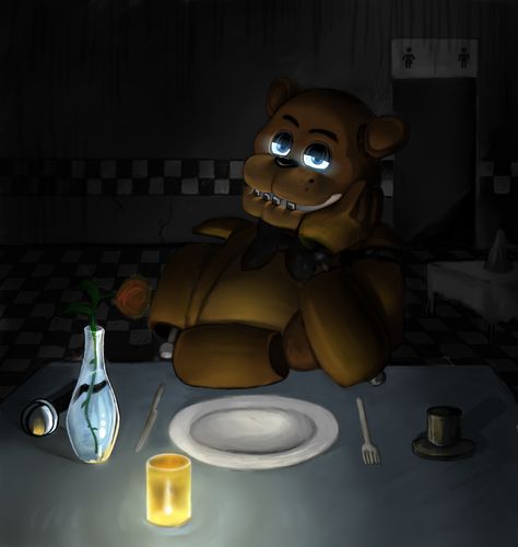 Fnaf 1 Freddy Fanart, Withered Golden Freddy Fanart, Fnaf Art Freddy, Fnaf Lefty Fanart, Fnaf Golden Freddy Fanart, Nightmare Freddy Fanart, Golden Freddy Drawing, Fnaf Freddy Fanart, Lefty Fnaf Fanart