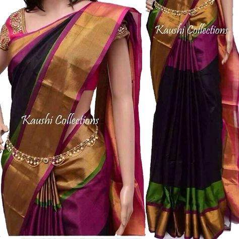 Fashion Flowerz Original Andhra Uppada Pure Silk Sarees With Blouse For Women Multicolor: Amazon.in: Clothing & Accessories Rajasthani Lehenga, Saree Pin, Uppada Pattu Sarees, Saree Women, Blouse Indian, Elite Fashion, Indian Party, Saree Silk, Jamdani Saree