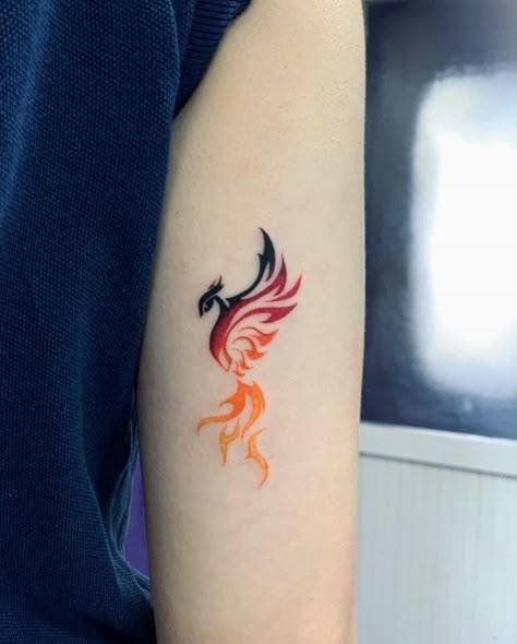 101 Best Small Phoenix Bird Tattoo Ideas That Will Blow Your Mind! 12 Outsons Micro Tattoo Ideas, Phoenix Bird Tattoo, Gaara Tattoo, Bird Tattoo Ideas, Phoenix Tattoo Ideas, Memorial Tattoo Quotes, Unique Tattoos Black Women, Phoenix Tattoo Feminine, Small Phoenix Tattoos