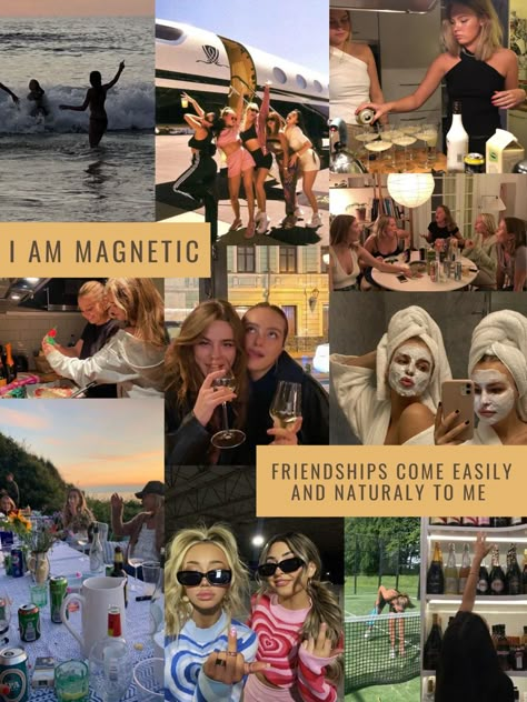 Manifesting more friends in 2022 Vision Board Ideas Inspiration Friends, How To Manifest A Friend, Manifesting A Friend Group, Manifest A Best Friend, Make Friends Vision Board, Vision Board Ideas Best Friends, Bestie Vision Board, Manifestation For Friends, More Friends Vision Board