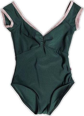 Green Ballet Leotard, Yumiko Leotard Ideas Color Combos, Yumiko Leotard Ideas, Ballet Leotards Yumiko, Ballet Leo, Ballet Fits, Yumiko Dancewear, Ballet Attire, Leotard Outfit