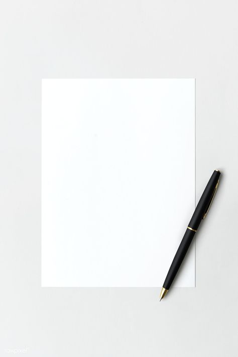 Blank white paper with black pen | premium image by rawpixel.com / KUTTHALEEYO Note Pen, Paper Background Design, Book Background, Background Design Vector, Drawing Simple, Paper Background Texture, Black Pen, Quote Backgrounds, Art Simple